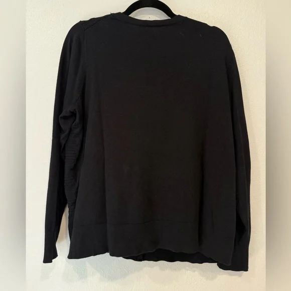 Charter Club Black Button-Up Cardigan - Picture 2 of 4